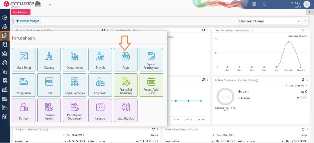Fitur Pajak Accurate Online